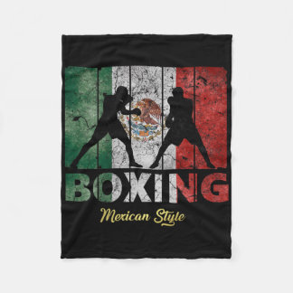 Manta Polar Boxeo de estilo vintage mexicano