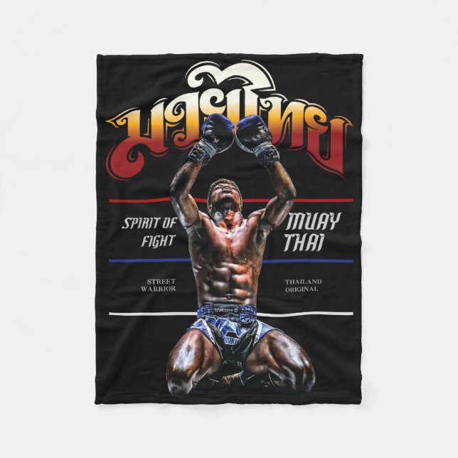 Manta Polar Boxeo de Tailandia Original Muay Thai (Anverso)