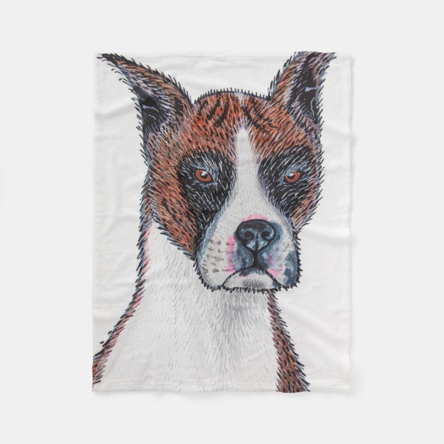 Manta Polar Boxer dog fleece blanket  (Anverso)