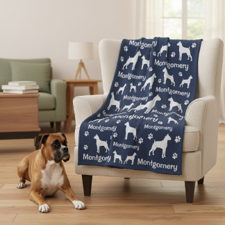 Manta Polar Boxer Dog Fleece Blanket - Acogedor regalo de Masc