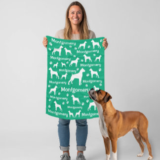 Manta Polar Boxer Dog Fleece Blanket - Acogedor regalo de Masc