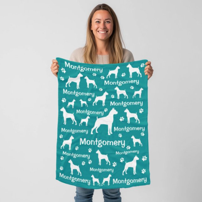 Manta Polar Boxer Dog Fleece Blanket - Acogedor regalo de Masc (Boxer personalized blanket for boxer dog moms and boxer dog dads)