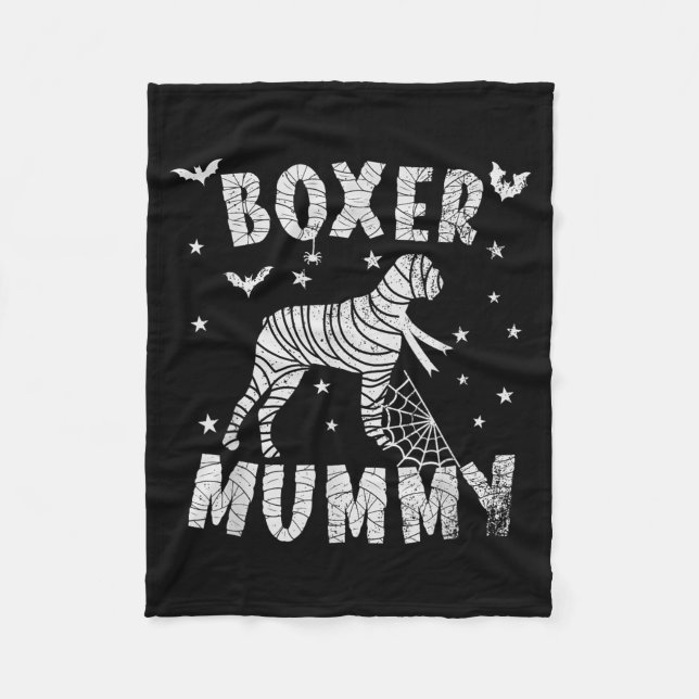 Manta Polar Boxer Dog Mama - Halloween (Anverso)
