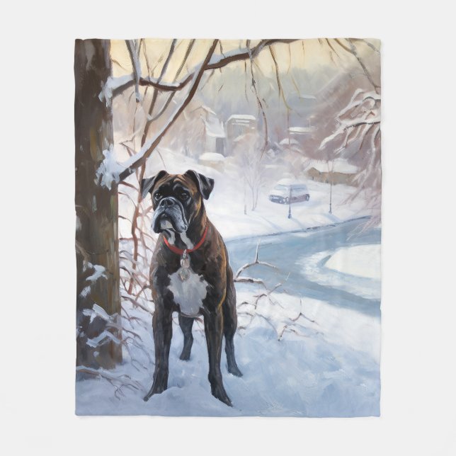 Manta Polar Boxer Let It Snow Navidades (Anverso)