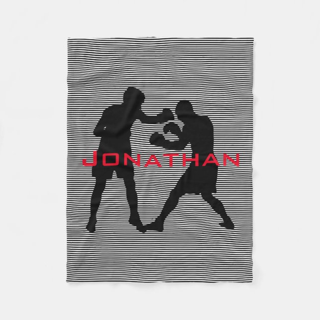 Manta Polar Boxing Design Fleece Blanket (Anverso)