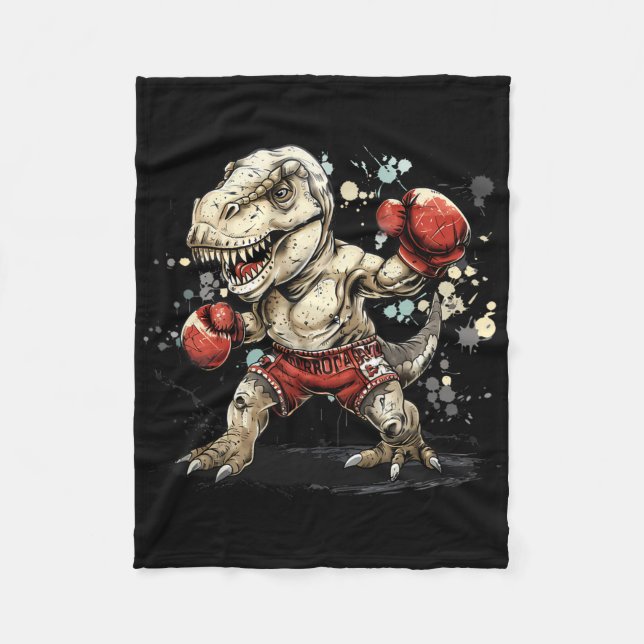 Manta Polar Boxing Dinosaur Boxer T-rex Kickboxing Dino Boxing (Anverso)