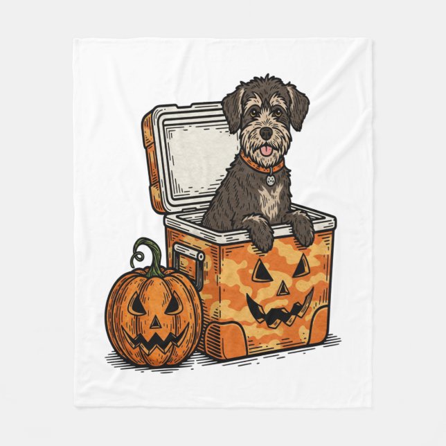 Manta Polar Boykin Spaniel Halloween (Anverso)