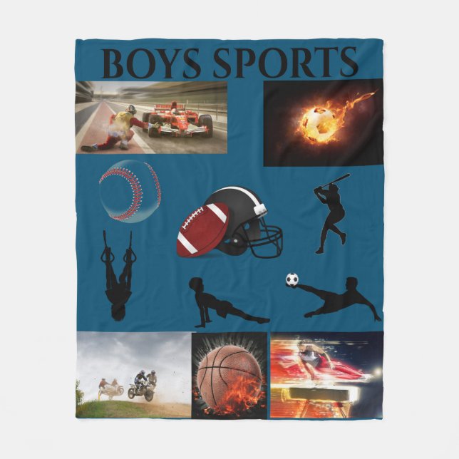 MANTA POLAR BOYS DEPORTS FLEECE BLANKET. (Anverso)