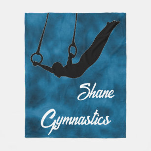 Manta Polar Boys Gymnastics Anillos Guay Blue Personalizado