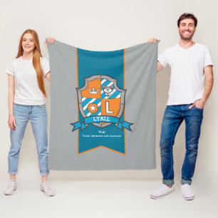 Manta Polar Boys Lyall o letra L nombre que significa naranja 