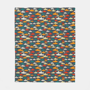 Manta Polar Boys Shark Pattern Fleece Blanket