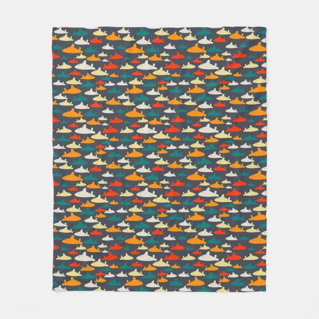 Manta Polar Boys Shark Pattern Fleece Blanket (Anverso)