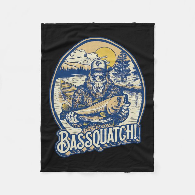 Manta Polar ¡Bquatch! B Fisherman Sasquatch Funny Bigfoot Fish (Anverso)
