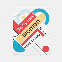 Manta Polar Brahaus geométrico con tipografía