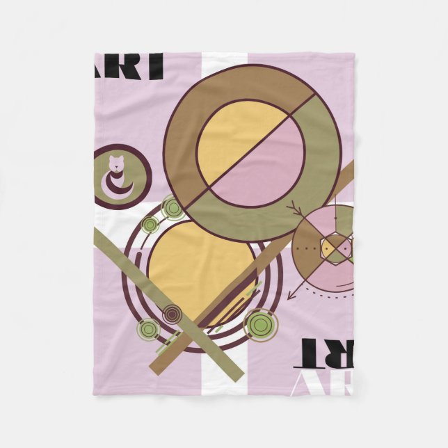 Manta Polar Brahaus geométrico con tipografía (Anverso)