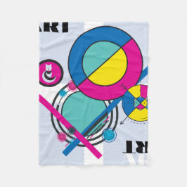 Manta Polar Brahaus geométrico con tipografía