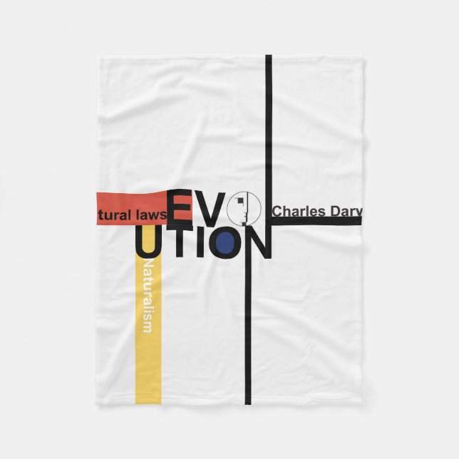 Manta Polar Brahaus geométrico con tipografía (Anverso)