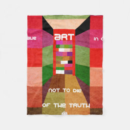 Manta Polar Brahaus geométrico con tipografía