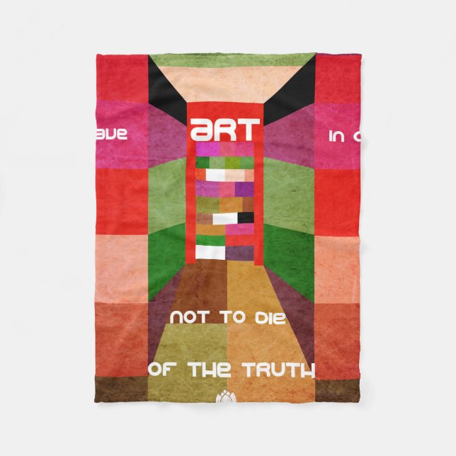 Manta Polar Brahaus geométrico con tipografía (Anverso)