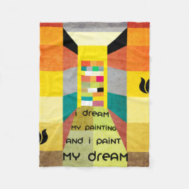 Manta Polar Brahaus geométrico con tipografía