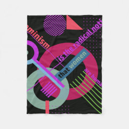 Manta Polar Brahaus geométrico con tipografía