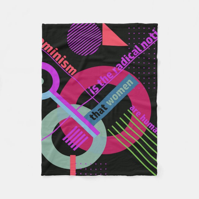 Manta Polar Brahaus geométrico con tipografía (Anverso)