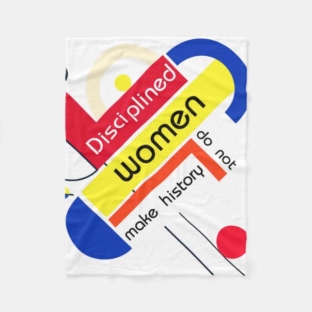 Manta Polar Brahaus geométrico con tipografía (Anverso)