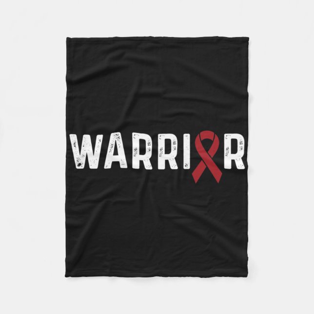 Manta Polar Brain Aneurysm Awareness Burgundy Ribbon Warrior  (Anverso)