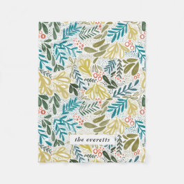 Manta Polar Bramble | Nombre personalizado botánico festivo