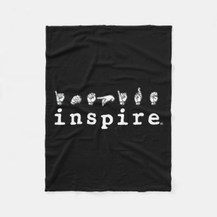 Manta Polar Brand Asl American Rótulo Language Deaf Awareness