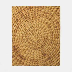 Manta Polar Brasa tejida: Auténtica marrón texturada