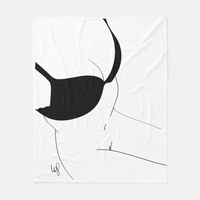 Manta Polar Brassière noire (Anverso)