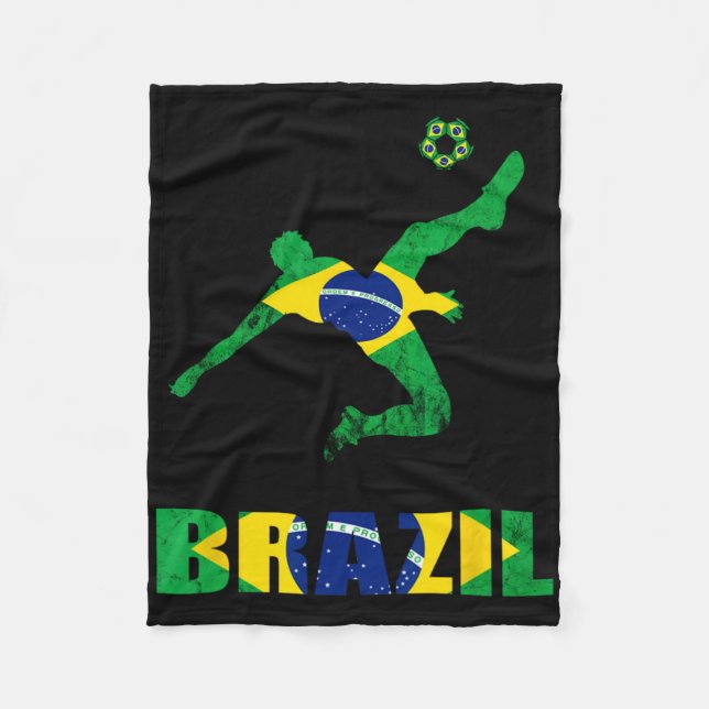 Manta Polar Brazil Soccer Brazilian Footll Player Brasileiro P (Anverso)