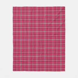 Manta Polar Brick Red and Soft Peach Plaid