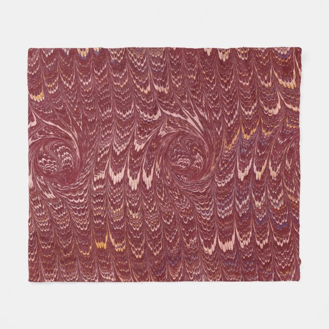 Manta Polar brick red marble print (Frente (Horizontal))