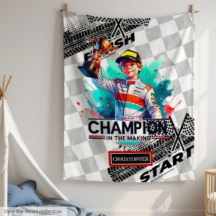Manta Polar Bright Blanket Sport Car Drithday Boy
