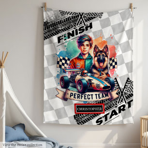 Manta Polar Bright Blanket Sport Car Racer Boy Cumpleaños