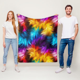 Manta Polar Brillante arcoiris con textura de piel monstruosa