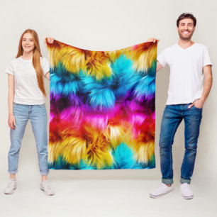 Manta Polar Brillante arcoiris con textura de piel monstruosa