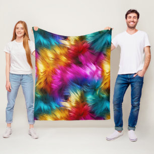 Manta Polar Brillante arcoiris con textura de piel monstruosa