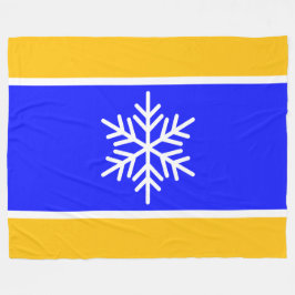 Manta Polar Brillante azul amarillo Naranja franjas blancas Co