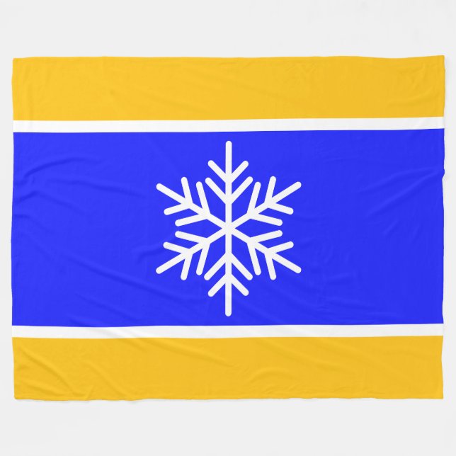 Manta Polar Brillante azul amarillo Naranja franjas blancas Co (Frente (Horizontal))