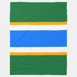 Manta Polar Brillante Azul Negrita Verde Blanco Amarillo Carre