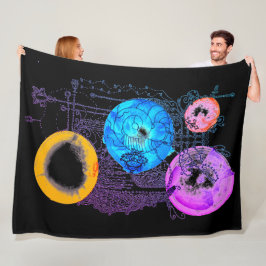 Manta Polar Brillante Colorido Abstracto Arte Expandiendo Mult