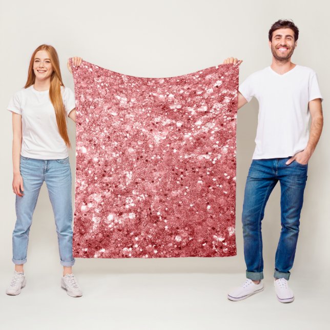 Manta Polar Brillante Rosa Glitter Glamuroso (In situ)