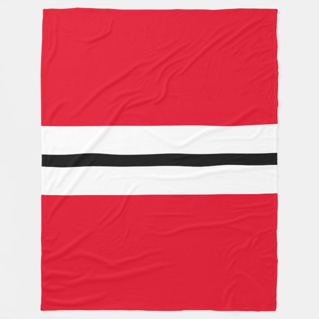 Manta Polar Brillante Sporty Red Slim Black White Carreras Str (Anverso)