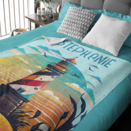 Manta Polar Brillo de faro personalizado