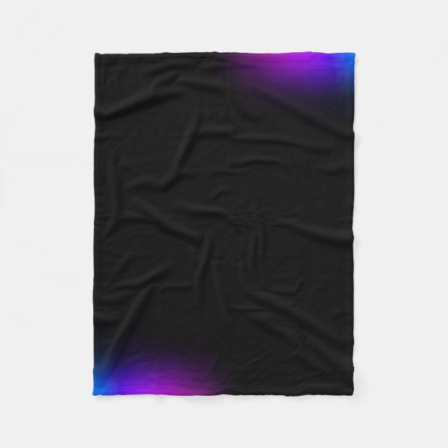 Manta Polar Brillo de gradiente violeta negro (Anverso)