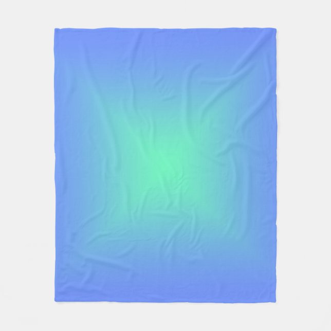 Manta Polar Brillo holográfico brillante azul a verde aguamari (Anverso)