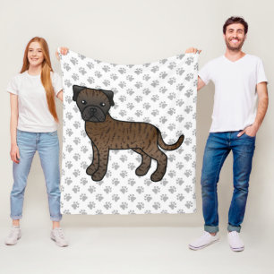 Manta Polar Brindle Bullmastiff Perro De Dibujos Animados Lind